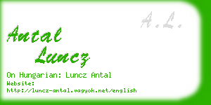 antal luncz business card